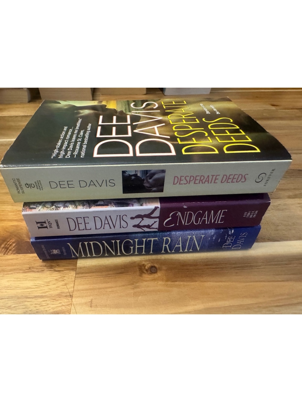 Dee Davis RomanticSuspense BookLot of 3 Midnight Rain, Endgame & Desperate Deeds